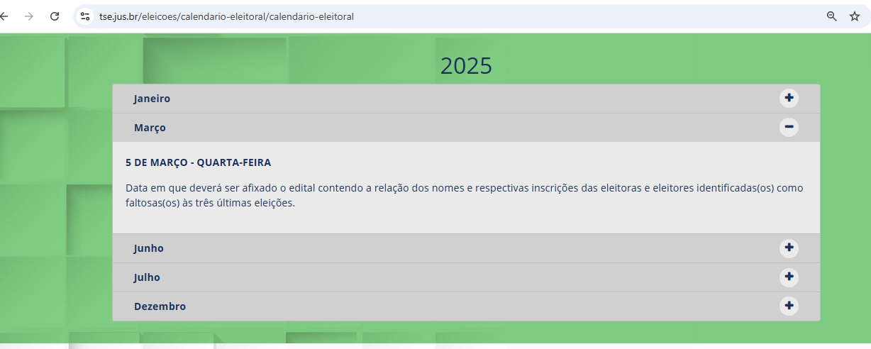 Calendário Eleitoral de Março de 2025: Acompanhando os Próximos Passos