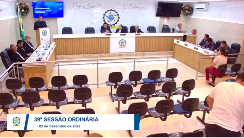 Câmara analisa veto do Executivo e aprova projetos e requerimentos na 39ª sessão de 2025