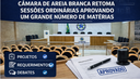Câmara de Areia Branca retoma sessões de abril com pauta ampla, participação popular e aprovação de matérias