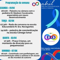 Câmara Municipal de Areia Branca sedia atividades em apoio ao Abril Azul